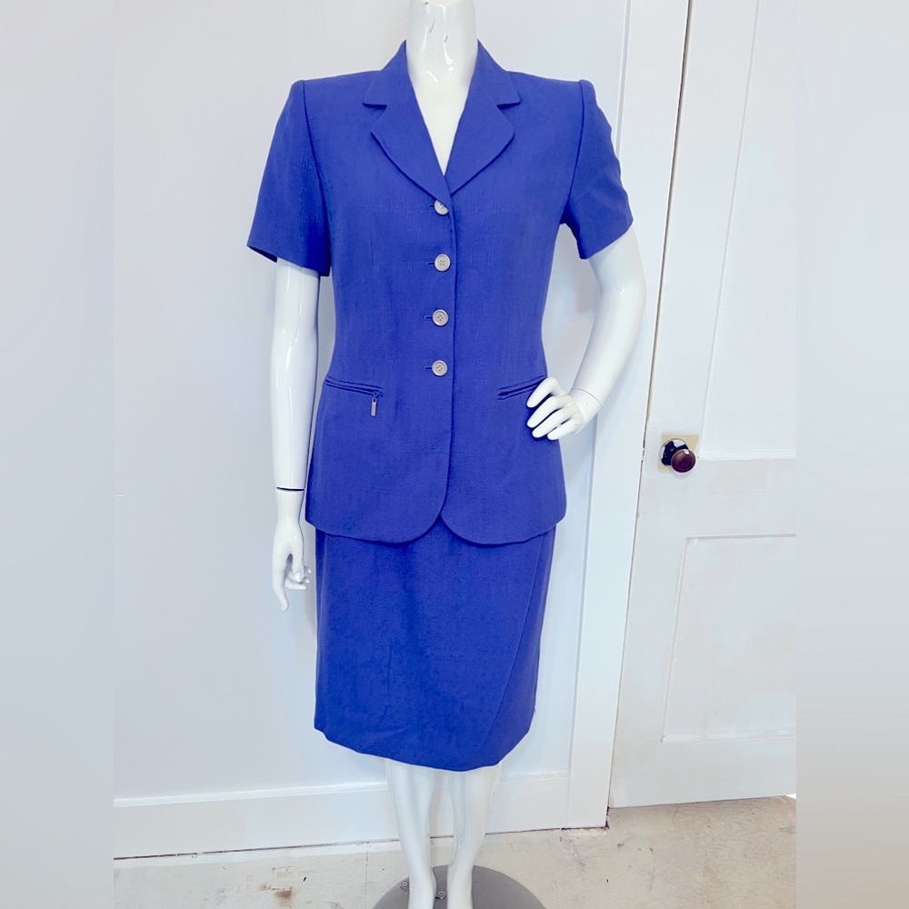 Le Petite vintage short sleeve skirt suit.